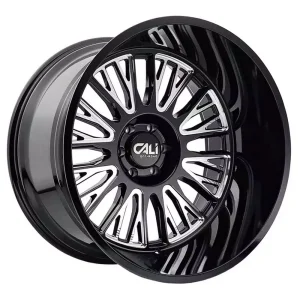 Cali Off-Road – VERTEX – Black – 22″x12″ -44mm – Summer Wheels – 9116-22283BM